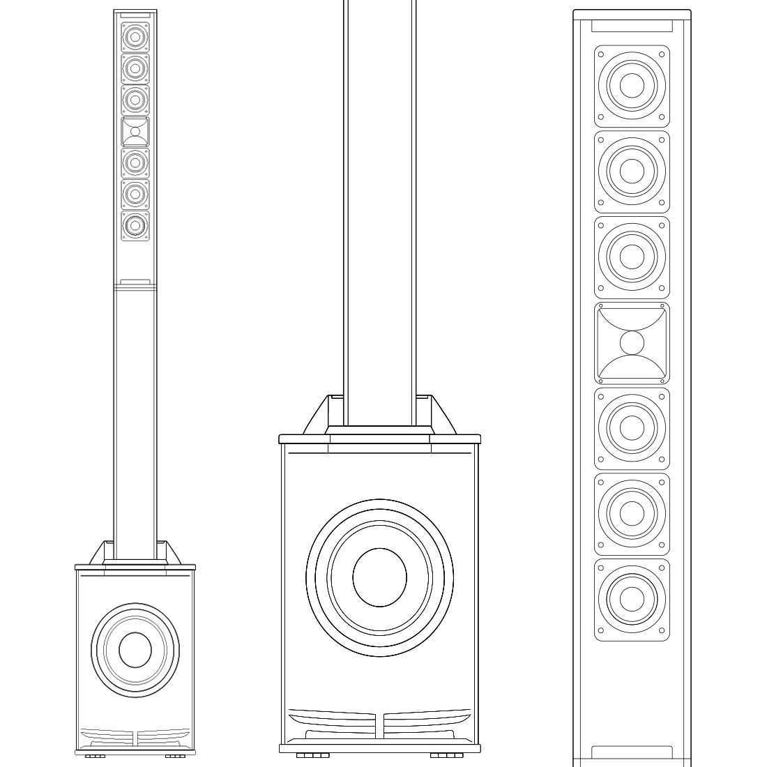 SISTEMA DE COLUMNA ARRAY ACTIVO PLYWOOD C/DSP 6*3 MF + 1*1